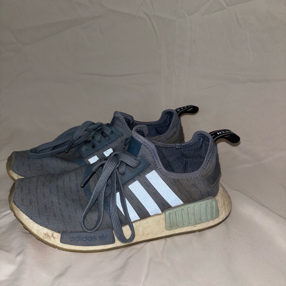 Adidas Women’s NMD 1 Blue and Gray Sneakers